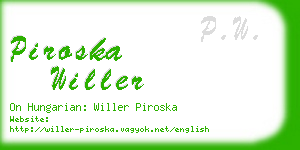 piroska willer business card